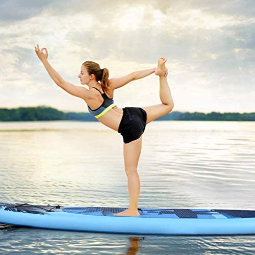 Goplus 9.8'/10'/11' Inflatable Stand Up Paddle Board, 6.5” Thick SUP with Premium Accessories and Carry Bag, Wide Stance, Bottom Fin for Paddling, Surf Control, Non-Slip Deck