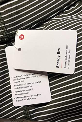 Lululemon Energy Bra - HYDO (Hype Stripe Dark Olive White)