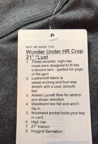 Lululemon Wunder Under HR Crop 21" LUXTREME - HBLK