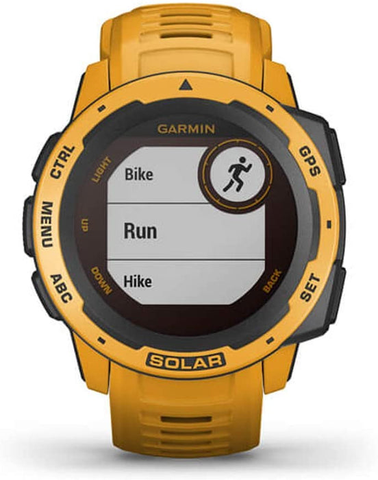 Garmin 010-02293-11 Instinct Solar Rugged Outdoor Watch with GPS Tidal Blue Bundle with Screen Protector 2-Pack