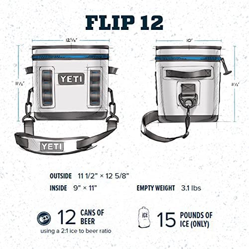 YETI Hopper Flip 12 Can Portable Cooler, Field Tan / Blaze Orange
