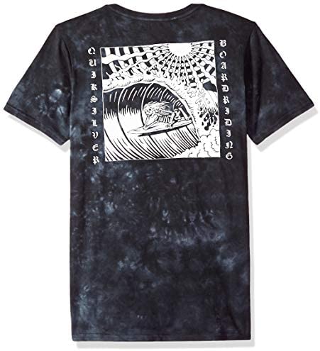 Quiksilver Boys' Big Bored in The Barrel Short Sleeve Youth, Black, S/10