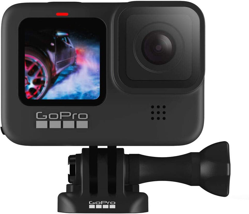 GoPro HERO9 Black, Sports and Action Camera, 5K/4K Video, Deluxe Bundle with Adventure Kit, Extra Battery, 32GB microSD Card, Card Reader