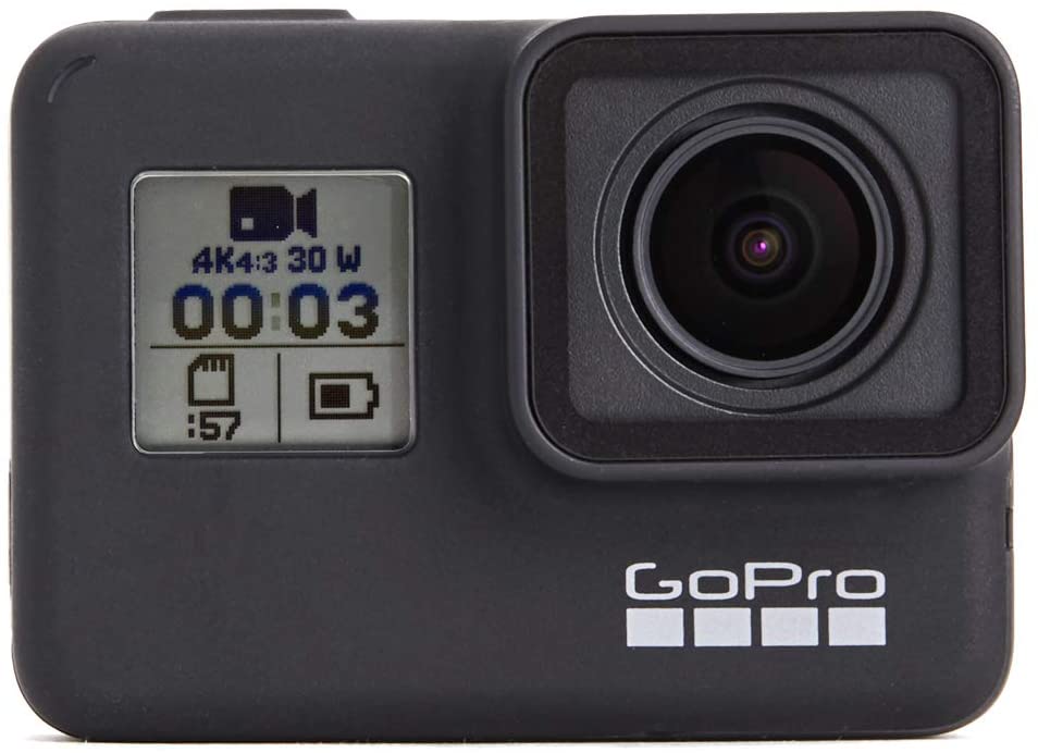 GoPro HERO7 Black Sports Action Camera + SanDisk 64GB Extreme UHS-I microSDXC Memory Card + Hard Case + Head Strap & Chest Strap + Spike Mount + Floating Handle + Monopod + Top Value Accessories!