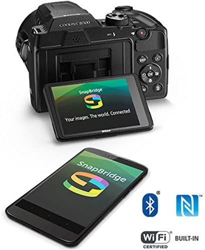 Nikon COOLPIX B500 16MP 40x Optical Zoom Digital Camera w/Built-in Wi-Fi NFC & Bluetooth (Black) + 16GB SDHC Accessory Bundle