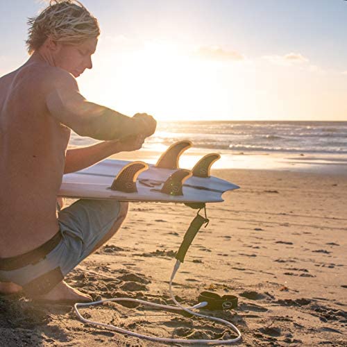 Ho Stevie! Quad Surfboard Fins (4 Fins) - FCS or Future Sizes, with Fin Bag, Screws, Wax Comb and Fin Key