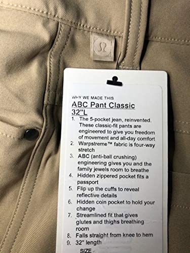 Lululemon ABC Pant Classic 32" L - TFSD (Tofino Sand)
