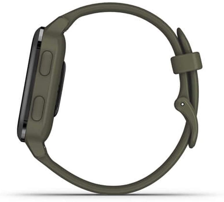 Garmin 010-02426-01 Venu SQ Music Edition - Light Sand with Rose Gold Bezel Bundle with Deco Essentials 2600mAh Portable Power Bank (Black Twist) and Deco Gear Magnetic Wireless Sport Earbuds