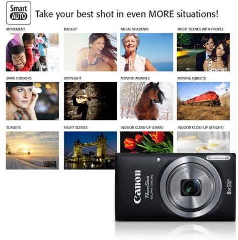 Canon PowerShot Elph 115 16MP Digital Camera with 2.7-Inch LCD (Black) (OLD MODEL)