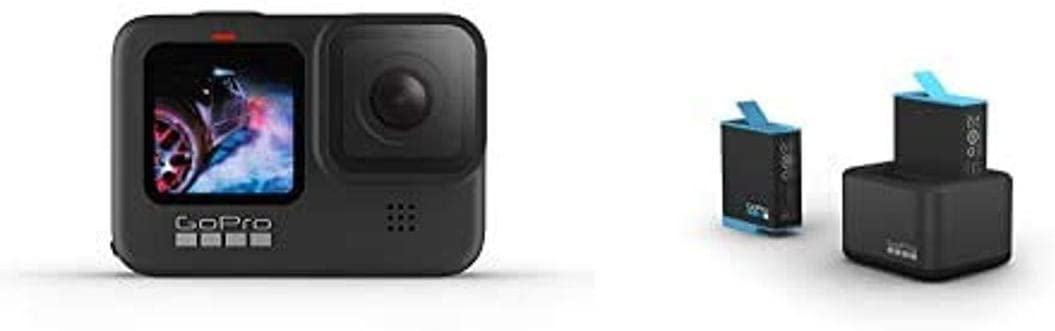 GoPro HERO9 Black - Waterproof Action Camera with Front LCD and Touch Rear Screens, 5K Ultra HD Video, 20MP Photos, 1080p Live Streaming, Webcam