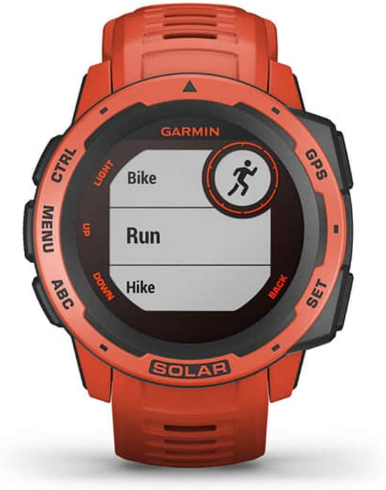 Garmin 010-02293-11 Instinct Solar Rugged Outdoor Watch with GPS Tidal Blue Bundle with Screen Protector 2-Pack