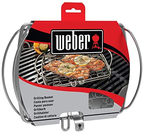 Weber 6470 Original Stainless Steel Fish Basket, Small (11.1 x 7.2 x 2)