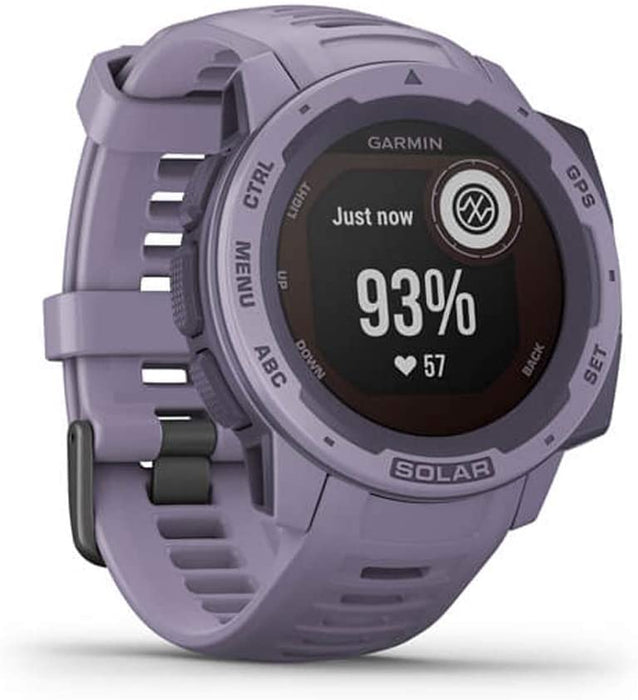 Garmin 010-02293-11 Instinct Solar Rugged Outdoor Watch with GPS Tidal Blue Bundle with Screen Protector 2-Pack