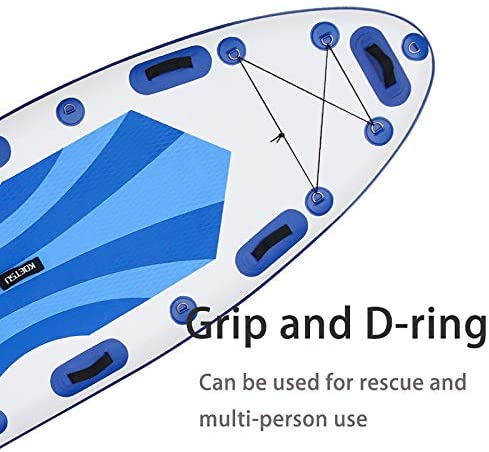 DANWJDP Stand Up Paddle Board 350×100×20cm Round Board Include Hand Pump, Paddle, Backpack, Coil Leash,Carry Bag, Repair Kit and Waterproof Case Whale