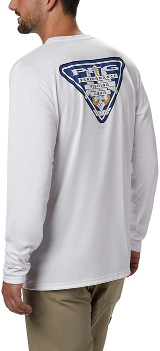 Columbia Men's Terminal Tackle PFG State Triangle Long Sleeve, Moisture Wicking