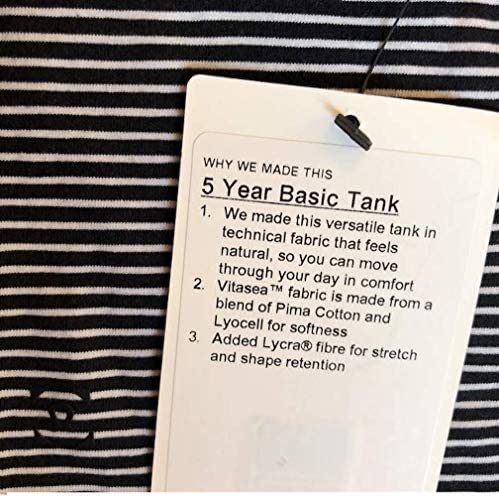 Lululemon 5 Year Basic Tank - ZWUI (Hyper Stripe White Black)