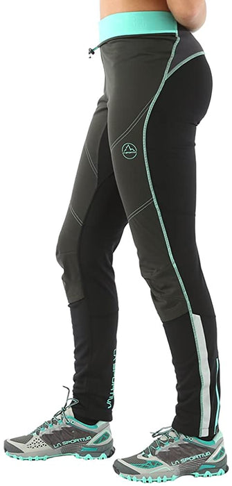 La Sportiva Arcadia Pant Womens, Black/Mint, Large