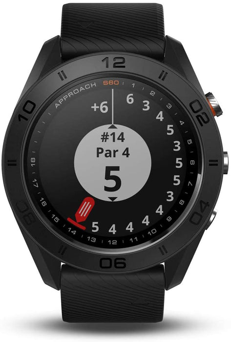Garmin Approach S60 Golf Watch Black with Black Band (010-01702-00) with 1 Year Extended Warranty