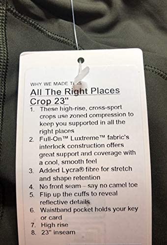 Lululemon All The Right Places Crop 23" - DKOV (Dark Olive)
