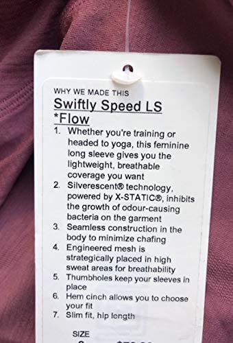 Lululemon Swiftly Speed LS Flow - PLMF/PLMF (Plumful/Plumful)
