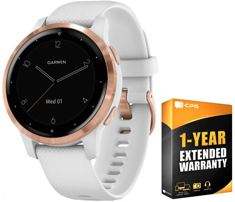 Garmin Vivoactive 4S GPS Smartwatch with Music & Fitness Activity Tracker & Health Monitor Apps (Dust Rose/Gold) 010-02172-31 4 S Bundle with Security Extension
