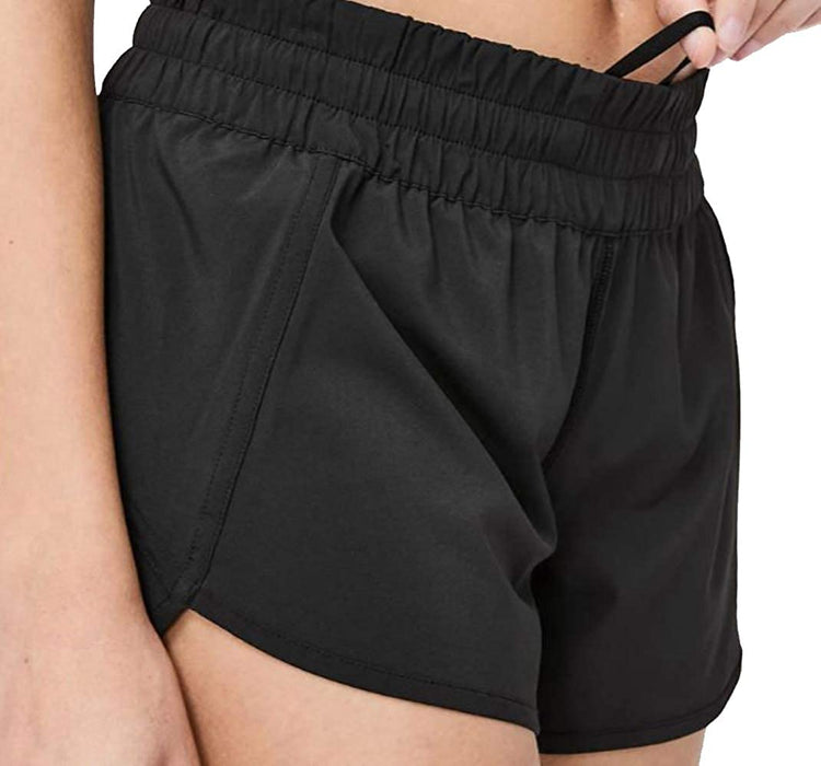 Lululemon Traker Short V4" Black Run Train Size 8