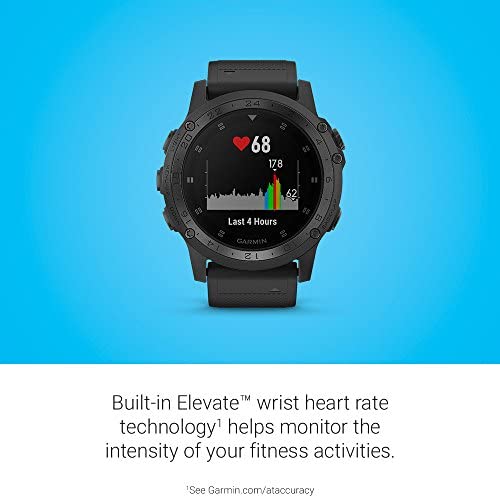 Garmin Tactix Charlie, Premium GPS Watch with Tactical Functionality, Night Vision Goggle Compatibility, TOPO Mapping and Other Tactical-specific Features