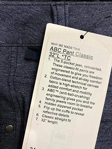 ABC Pant Slim 34" Length Technical Canvas - HDNY (Heathered Deep Navy)