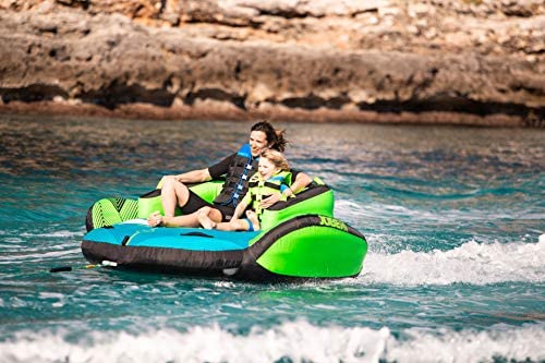 Jobe Binar 2 Person Towable - Blue - Unisex - Just Tow The Rope to one of It's 2-Way Quick Connector Tow Points and find