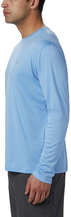 Columbia Men's Standard PFG Zero Rules LS Shirt, White Cap