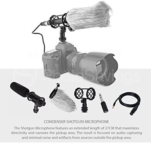 Canon EOS 5D Mark IV DSLR Camera (Body Only) +Pro Broadcast-Quality Interview Condenser Shotgun Microphone & Professional Portable LED Light Kit Along with Xpix Cleaning Accessories