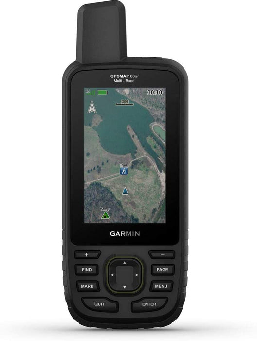 Garmin GPSMAP 66sr Handheld Outdoor GPS with U.S. & Canada Maps Birdseye Satellite Imagery GNSS Multi-Band Rugged Bundle w/Deco Gear Emergency Bracelet 2pk + Camping LED Lantern + Rechargeable AA Kit