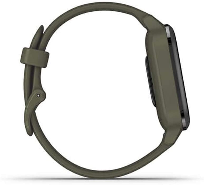 Garmin 010-02426-01 Venu SQ Music Edition - Light Sand with Rose Gold Bezel Bundle with Deco Essentials 2600mAh Portable Power Bank (Black Twist) and Deco Gear Magnetic Wireless Sport Earbuds
