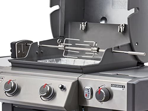 Weber 7652 Rotisserie for Use with Genesis II & II LX 2 & 3 Burner 300 Series Grills