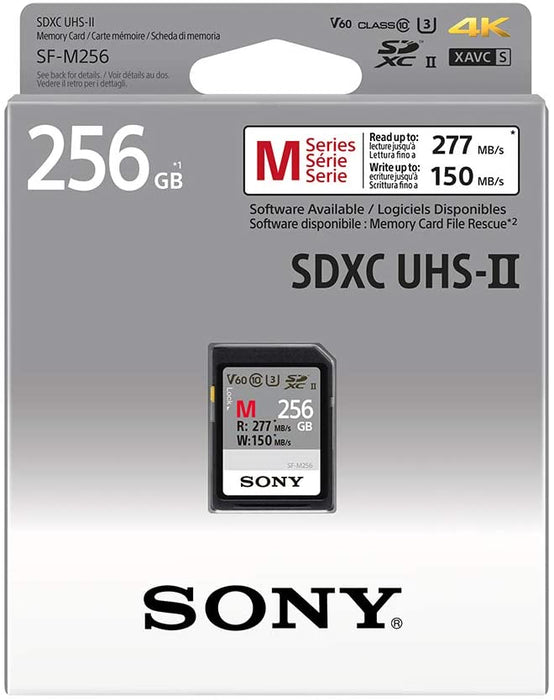 Sony M Series SDXC UHS-II Card 64GB, V60, CL10, U3, Max R277MB/S