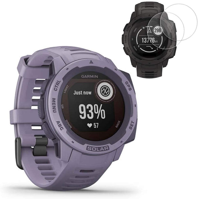 Garmin Instinct Solar Smartwatch Tactical Edition(010-02293-14) w/ 2X Screen Protectors