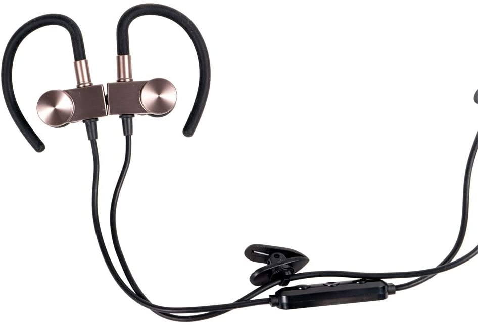 Garmin 010-02426-01 Venu SQ Music Edition - Light Sand with Rose Gold Bezel Bundle with Deco Essentials 2600mAh Portable Power Bank (Black Twist) and Deco Gear Magnetic Wireless Sport Earbuds