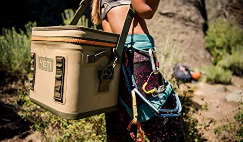 YETI Hopper Flip 12 Can Portable Cooler, Field Tan / Blaze Orange