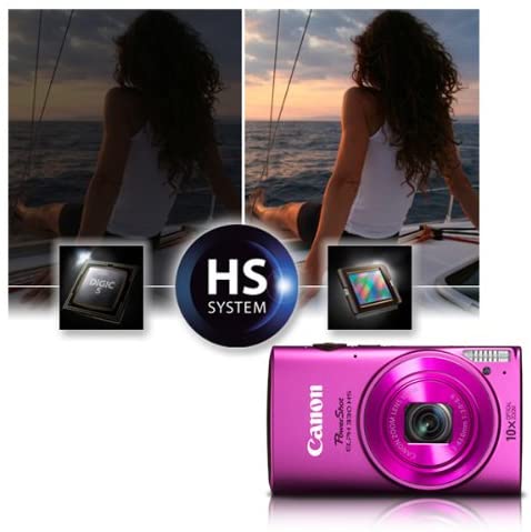Canon PowerShot ELPH 330 12MP Digital Camera with 10x Optical Image Stabilized Zoom with 3-Inch LCD (Pink) (OLD MODEL)