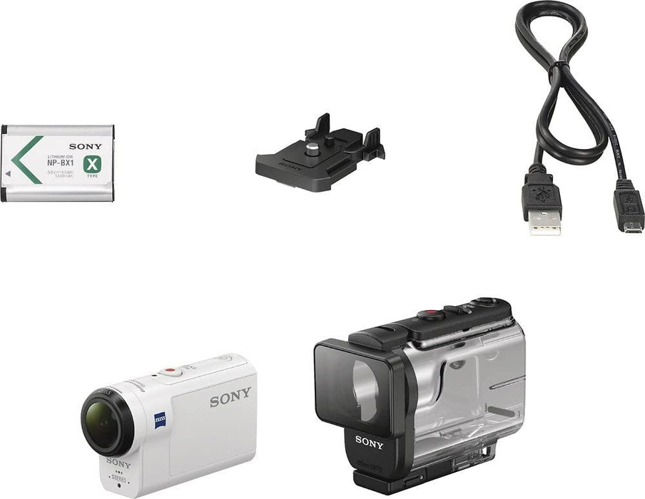 Sony HDRAS300/W HD Recording, Action Cam Underwater Camcorder, White