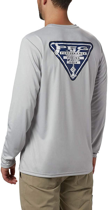 Columbia Men's Terminal Tackle PFG State Triangle Long Sleeve, Moisture Wicking