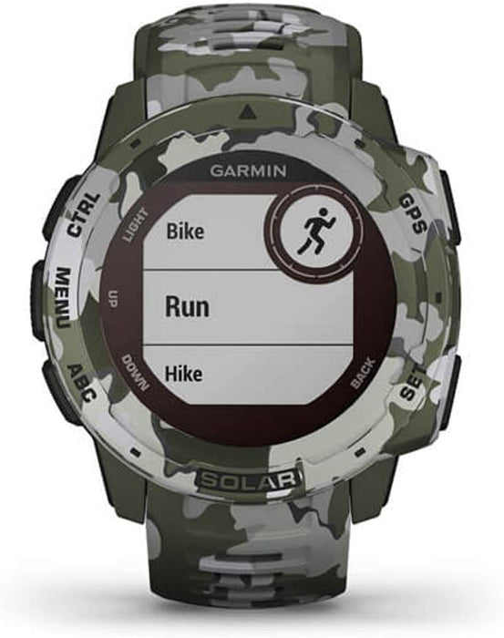 Garmin 010-02293-11 Instinct Solar Rugged Outdoor Watch with GPS Tidal Blue Bundle with Screen Protector 2-Pack