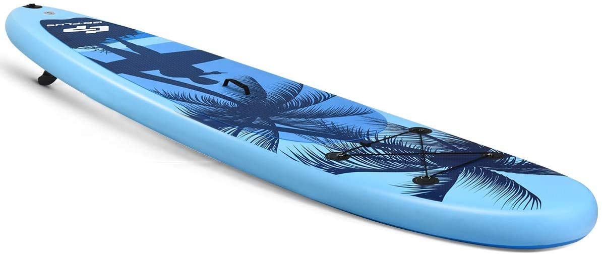 Goplus 9.8'/10'/11' Inflatable Stand Up Paddle Board, 6.5” Thick SUP with Premium Accessories and Carry Bag, Wide Stance, Bottom Fin for Paddling, Surf Control, Non-Slip Deck