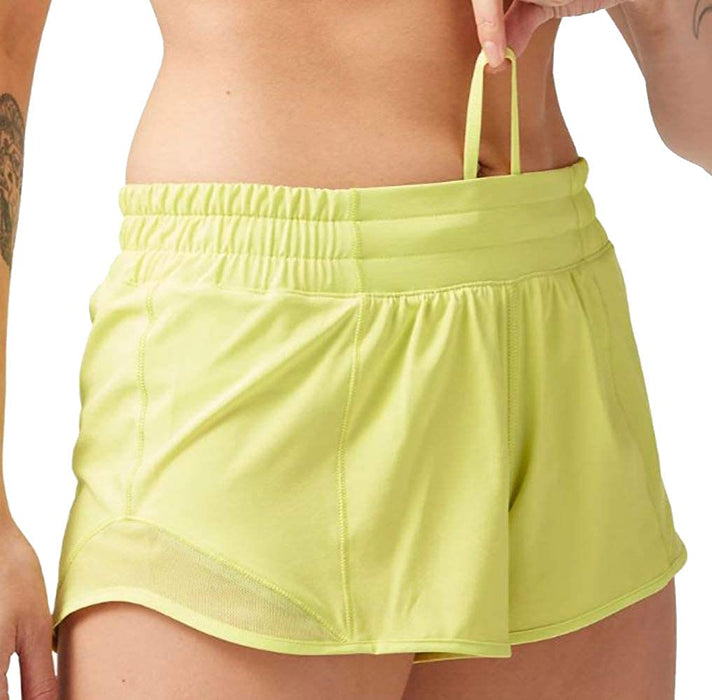 Lululemon Size 6 Hotty Hot Short II 2.5 " Lemon Vibe Run Train