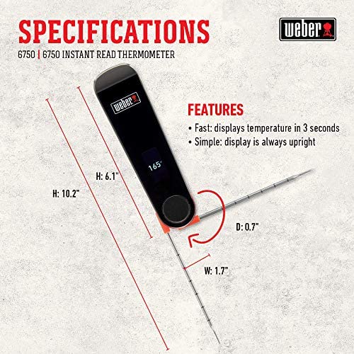 Weber 6753 New Snapcheck Grilling, Black