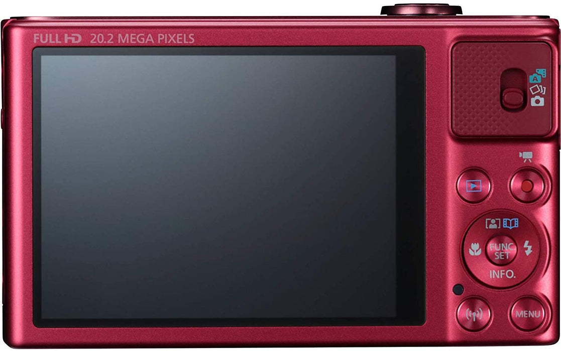 Canon PowerShot SX620 HS Digital Camera (Red) along with 16GB, Deluxe Accessory Bundle and Cleaning Kit