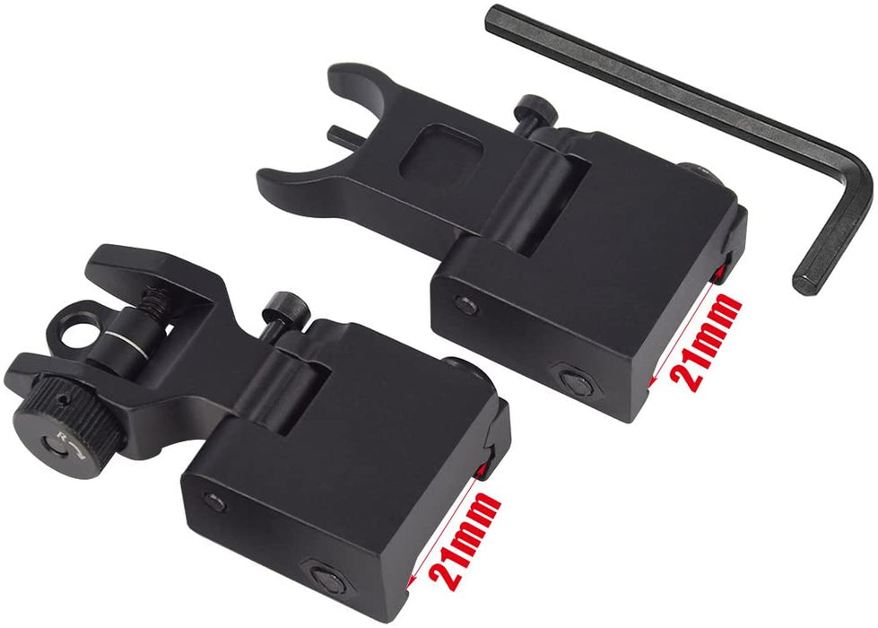 MARMOT Flip Up Iron Sights A2 Front Sight & Rear Sight for Gun Rifle Handgun