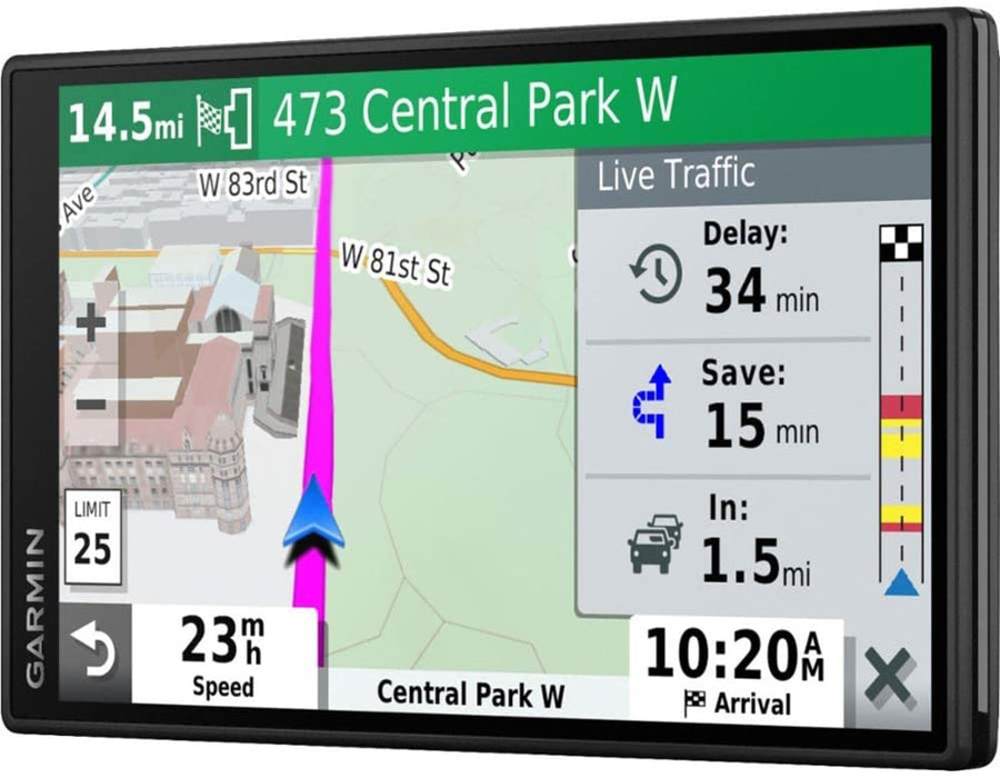 Garmin DriveSmart 55 & Traffic 5.5" Display GPS Navigator with 7" EVA Case Bundle