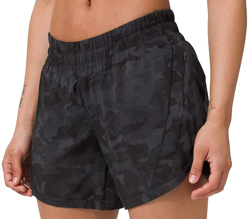 Lululemon Track That Short 5" Incognito Camo Multi Grey Run Train Size 6