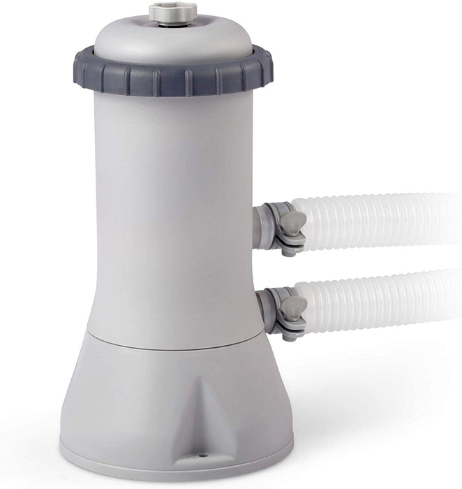 Intex 26741EH 15ft x 48in Greywood Premium Prism Steel Frame Outdoor Above Ground Swimming Pool Set with Cover, Ladder, & Pump